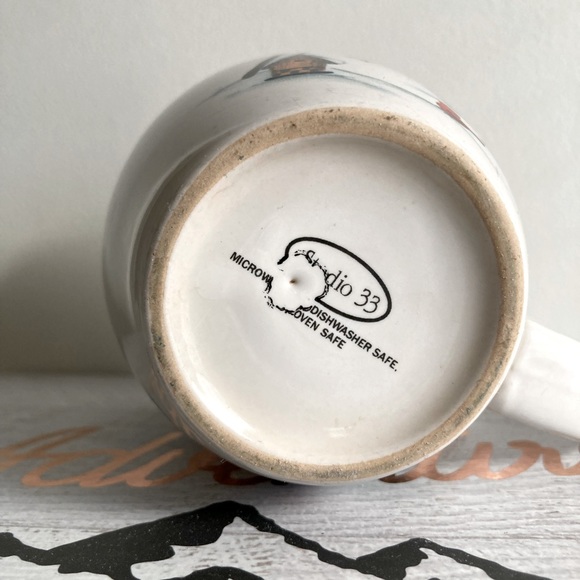 Winter Snow Man Vintage Coffee Mug Studio 33 - Picture 3 of 8